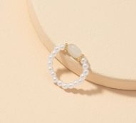 Faux Pearl Beaded Ring