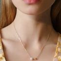 Faux Pearl Decor Chain Necklace