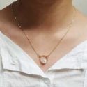 Faux Pearl Decor Chain Necklace