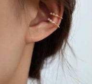 Faux Pearl Decor Ear Clip 2pcs