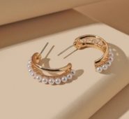 Faux Pearl Decor Earrings