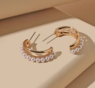 Faux Pearl Decor Earrings