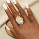 Faux Pearl Decor Ring