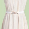 Faux Pearl Decor Skinny Belt