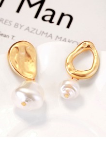 Faux Pearl Drop Earrings