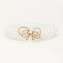 Faux Pearl & Rhinestone Decor Belt