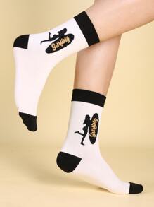 Figure Graphic Crew Socks