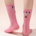 Figure Print Crew Socks