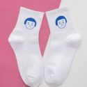 Figure Print Crew Socks