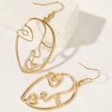 Figure Shaped Drop Earring 1pair