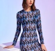 Fire Print Mesh Dress