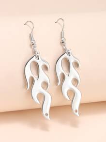 Flame Charm Drop Earrings