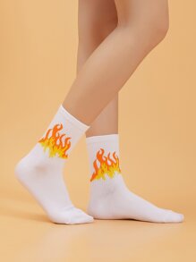 Flame Pattern Socks