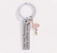 Flamingo Charm Keychain