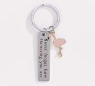 Flamingo Charm Keychain