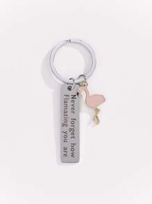 Flamingo Charm Keychain