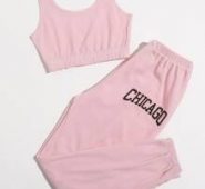 Flannel Crop Cami & Letter Pants