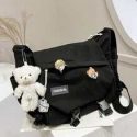 Flap Crossbody Bag With 3pcs Random Brooch