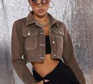 Flap Pocket Crop Denim Jacket