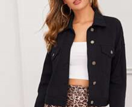 Flap Pocket Front Single Breasted Trucker Denim Jacket