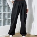 Flap Pocket High Waist Pants