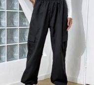 Flap Pocket High Waist Pants