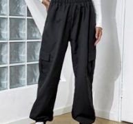 Flap Pocket High Waist Pants