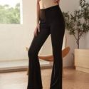 Flare Leg Solid Pants