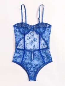 Floral Applique Teddy Bodysuit