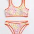 Floral Contrast Binding Bikini Swimsuit