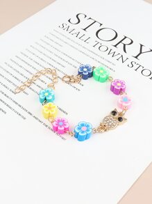 Floral Decor Chain Bracelet