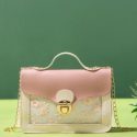 Floral Embroidered Chain Square Bag