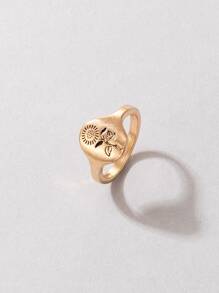 Floral Engraved Ring