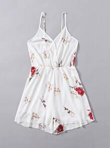 Floral Graphic Cami Romper