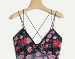 Floral Graphic Crop Cami
