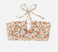 Floral Graphic Crop Halter Top