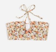 Floral Graphic Crop Halter Top