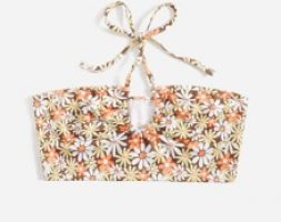 Floral Graphic Crop Halter Top