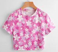Floral Graphic Crop Tee