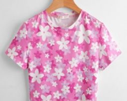 Floral Graphic Crop Tee
