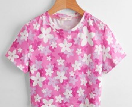 Floral Graphic Crop Tee