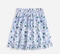 Floral Graphic Frill Skirt