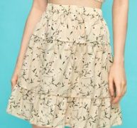 Floral Graphic Frill Skirt