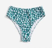 Floral High Waisted Bikini Bottom
