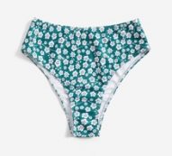 Floral High Waisted Bikini Bottom