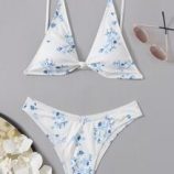 Floral Knot Decor Bikini Swimsuit