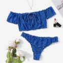 Floral Lace Bardot Lingerie Set