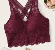 Floral Lace Criss Cross Bralette
