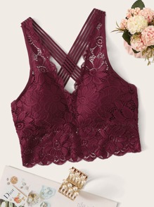 Floral Lace Criss Cross Bralette