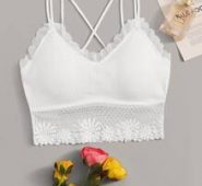 Floral Lace Crisscross Bralette